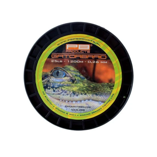 PB Products Gator Trenza 0.30mm 30lb 1200m Chartreuse 5 PB Products Gator Trenza 0.30mm 30lb 1200m Chartreuse - Imagen 3