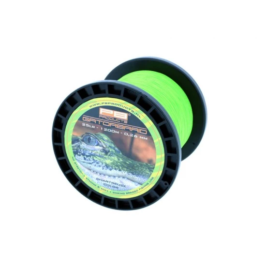 PB Products Gator Trenza 0.30mm 30lb 1200m Chartreuse 4 PB Products Gator Trenza 0.30mm 30lb 1200m Chartreuse - Imagen 2