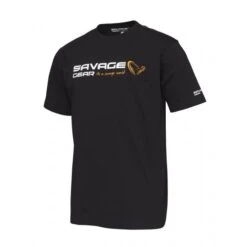 Camiseta Con El Logotipo De Savage Gear Signature, Tinta Negra