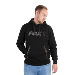 Fox Sudadera Con Capucha Negra Con Estampado De Camuflaje