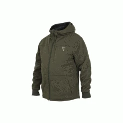 Fox Collection Sudadera Con Capucha Sherpa Verde Y Plateada