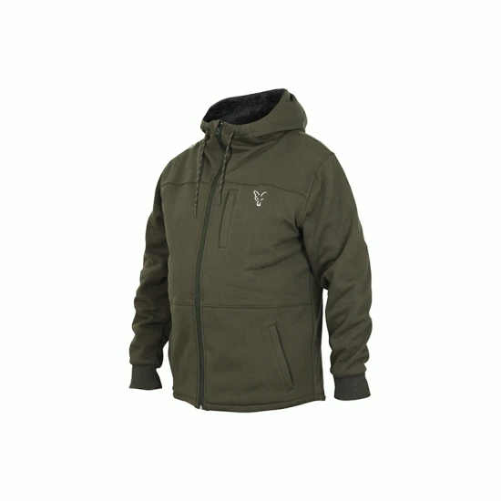 Fox Collection Sudadera Con Capucha Sherpa Verde Y Plateada 3 Fox Collection Sudadera Con Capucha Sherpa Verde Y Plateada