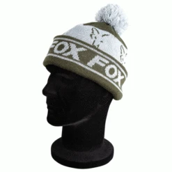 Gorro Fox Con Pompón Forrado En Verde Y Plata