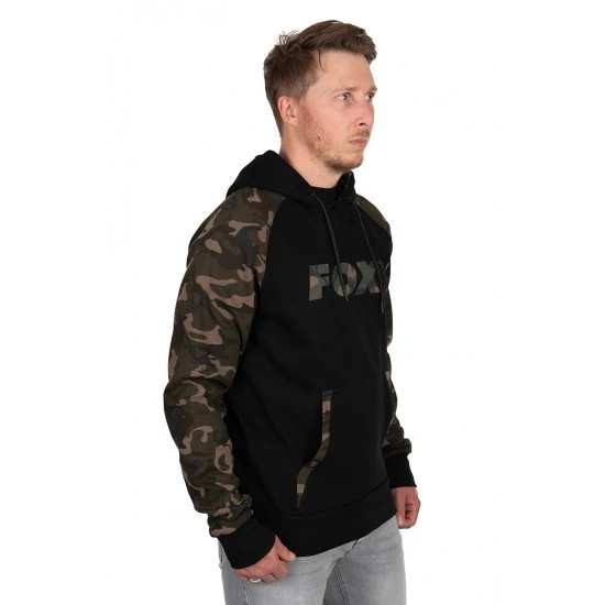 Fox Sudadera Negra Con Capucha Y Manga Raglán De Camuflaje 4 Fox Sudadera Negra Con Capucha Y Manga Raglán De Camuflaje - Imagen 2