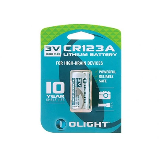 Batería De Litio Olight CR123A 3V 1600mAh 3 Batería De Litio Olight CR123A 3V 1600mAh