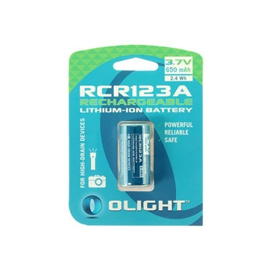 Batería Olight RCR123A 3.7V 650 MAh Recargable 3 Batería Olight RCR123A 3.7V 650 MAh Recargable
