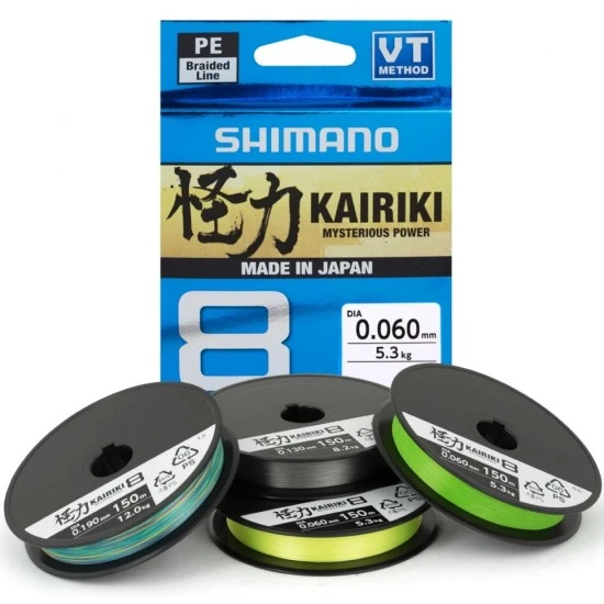 Shimano Línea Kairiki 8 3000m 0.23mm 22.5kg Verde Mantis 3 Shimano Línea Kairiki 8 3000m 0.23mm 22.5kg Verde Mantis