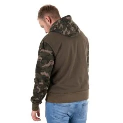 Sudadera Con Capucha Fox Khaki Camo -Pesca Equipos Tienda khaki camo hoodie back angle 550x550h
